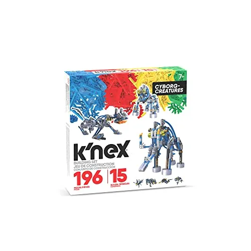 K'Nex Cyborg-Creatures-Baukastenset, Basic Fun, 12643, 196 Teile / 15 Modelle Mint-Lernset, Lernspielzeug für Jungen und Mädchen, Technik für Kinder, Konstruktionsspielzeug für Kinder ab 8 Jahren