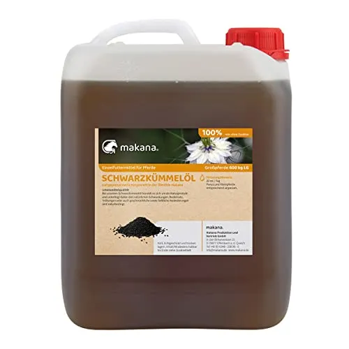 Produktbild Makana Schwarzkümmelöl für Tiere, frisch kaltgepresst und 100% rein, 5 l Kanister