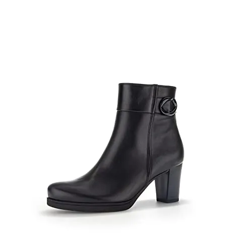 Gabor Damen Ankle Boots, Frauen Stiefeletten,Moderate Mehrweite (G),Booties,halbstiefel,Kurzstiefel,schwarz(Micro/Uni),40.5 EU / 7 UK