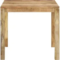 vidaXL Esstisch aus Massivholz Mango 82x80x76 cm - Esstisch aus rauem Mango-Massivholz mit einzigartiger Holzmaserung, perfekt für Landhaus-Stil in deinem Esszimmer oder Küche. Stabil und langlebig, jeder Tisch ein Unikat.