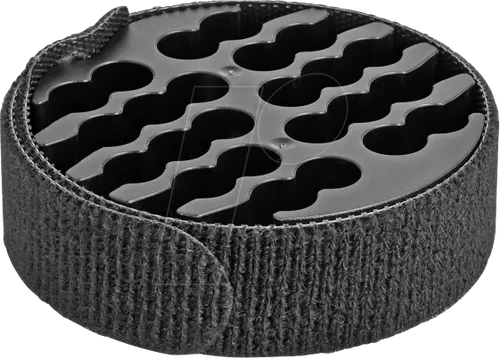 DELOCK 66057 - Kabelhalter mit Klett, 24x Kabelhalter. 280 x 26 mm, schwarz