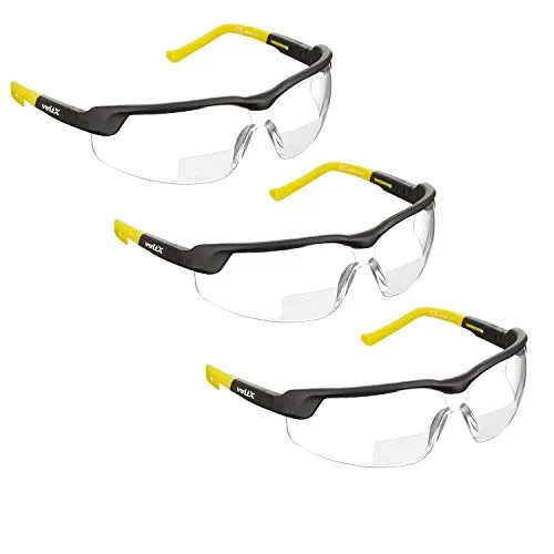 voltX 3 x GT ADJUSTABLE Bifokale Lesen Schutzbrille (KLAR +3.0 Dioptrie)