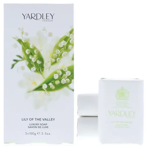 Yardley Lily Of The Valley Gift Set : 3 X Luxury Soap 100g For Women