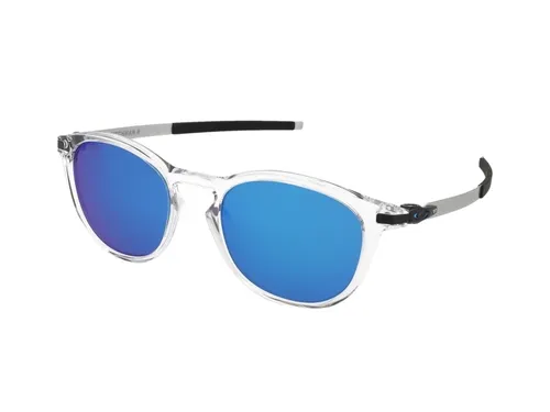 Oakley Pitchman R Sportbrille - Polished Clear / Prizm Sapphire - Sportbrille mit leichtem O Matter Rahmen und Prizm Sapphire Gläsern für optimierte Sicht. Ideal für aktive Nutzer, die Langlebigkeit und Komfort suchen.