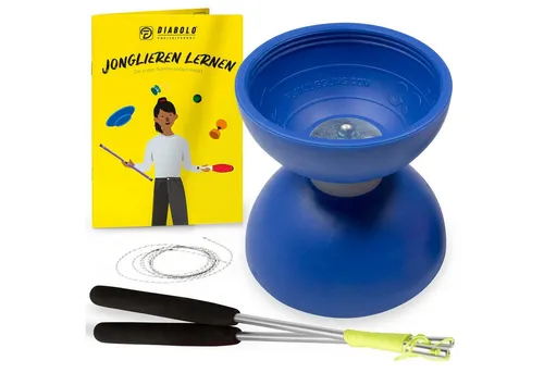 Diabolo-Set für Kinder Anfänger – Comet Diabolo und Henrys Ersatzschnur - Gymnastik & Geschicklichkeit – Made in Italy, robust und leuchtstark, ideal für Einsteiger mit Anleitung für Tricks und hochwertigem Zubehör.
