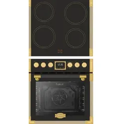 Kaiser EHC 6776 I AD Retro Backofen-Set mit Induktionskochfeld - Elegantes Einbauherdset im Art Deco Design. Mit 5 Jahren Garantie und modernen Funktionen wie AirFry und Selbstreinigung für unkompliziertes Kochen.