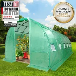 BRAST Folien-Gewächshaus 18, 3x6m inkl. Erdanker von BRAST