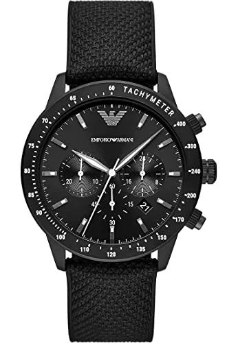 Emporio Armani Watch AR11453 - Elegante Armbanduhr für Herren mit 43mm Edelstahlgehäuse, Quarzwerk und wasserdicht bis 30 m – perfekt für jeden Anlass!