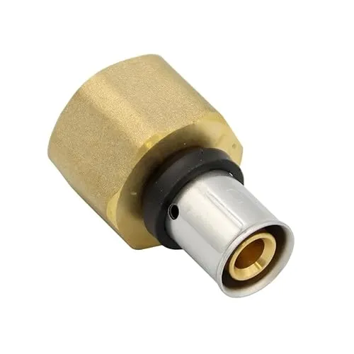 Pipetec Pressfitting Übergang 16x2 mm 3/4 Zoll Innengewinde TH Kontur Verbundrohr, DVGW, TH-Profil