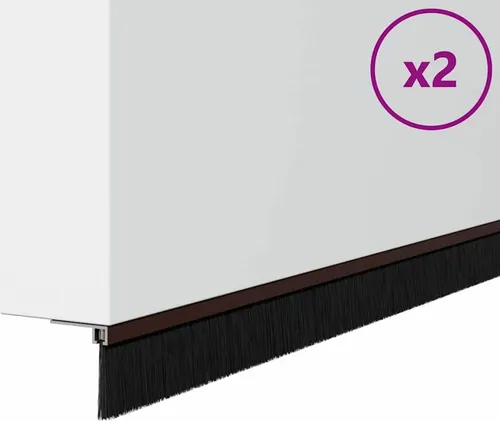 vidaXL Aufsteck Türbürstendichtungen 2 pcs Braun 100 cm