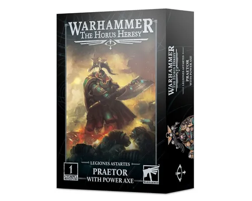 Games Workshop Warhammer Horus Heresy Praetor mit Kraftaxt - Detailreiche Miniatur des Prätors mit Kraftaxt, ideal für Sammler und Hobbyisten. Erfordert Montage und Bemalung, Farben und Werkzeuge nicht enthalten.