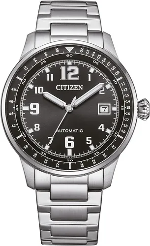 Citizen Automatic Watch NJ0190-51E - Armbanduhr für Herren mit automatischem Uhrwerk, Kalenderfunktion und leuchtenden Zeigern. Elegantes Design aus Edelstahl, wasserdicht bis 10 bar – ideal für jeden Anlass!