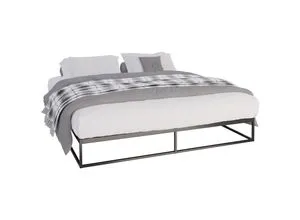 CLP Metallbett Scala schwarz 200x180 cm - Modernes Metallbett Scala mit stabiler Stahlkonstruktion für hohe Tragfähigkeit und zusätzlichen Stauraum. Ideal für minimalistisches Wohnen.
