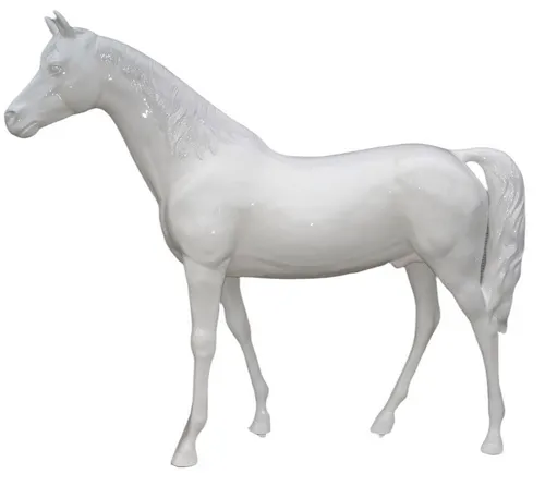 XXL Premium Pferd lebensgross Gartendeko ca.220cm Garten Deko Figur Farbe: Weiss