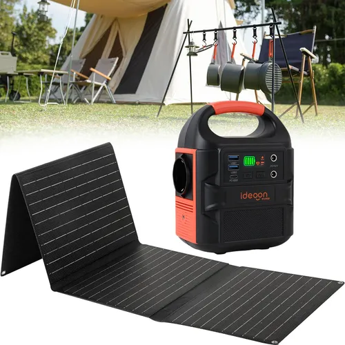 Mobiles Powerstation Set 88,8Wh mit 40W Solarpanel – Ideal für Camping & Outdoor - Verlässliche mobile Energie mit 88,8Wh Powerstation und faltbarem 40W Solarpanel. Perfekt für Camping und Outdoor-Abenteuer, bietet zahlreiche Schnellladeanschlüsse und integrierte LED-Beleuchtung für alle Ihre Geräte.