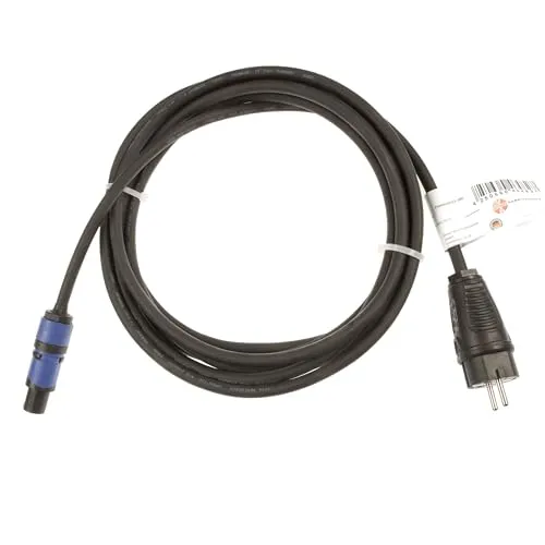 Power Twist Netzkabel 5m mit Schuko Stecker - Hochwertiges 5m Netzkabel mit 3x1,5mm² Adern, ideal für professionelle Anwendungen. Robuste Qualität, Made in Germany, sorgt für zuverlässige Stromversorgung für Musiker und Techniker.