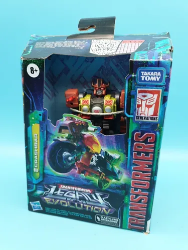 Transformers - Legacy Evolution Deluxe Crashbar Actionfigur - Actionfigur für Kinder ab 8 Jahren, verwandelbar in 15 Schritten vom Roboter in ein Motorrad. Inklusive Zubehör und kombinierbar mit anderen Figuren für unendlichen Spielspaß!
