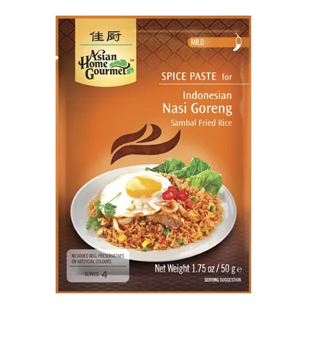 ASIAN HOME GOURMET Würzpaste für indonesisches Nasi Goreng Reisgericht 50g, Mild