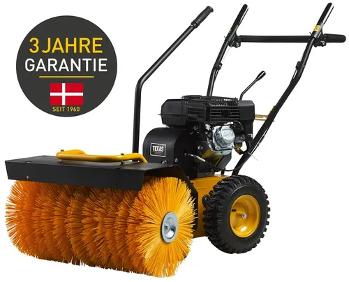 Texas Handy Sweep 650TG - 212ccm Kehrmaschine mit 5,7 PS Benzinmotor, 60 cm schwenkbare Reinigungsbürste und 4 Gängen für effizientes Schneeräumen