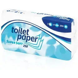 Wepa Satino Toilettenpapier Prestige SuperSoft 250 hochweiß – 8 Rollen
