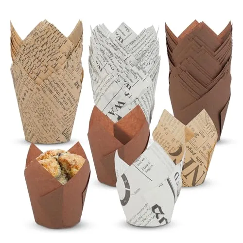 150 Stück Tulpen Muffinförmchen Papier – Vielseitige Cupcake Förmchen für besondere Anlässe