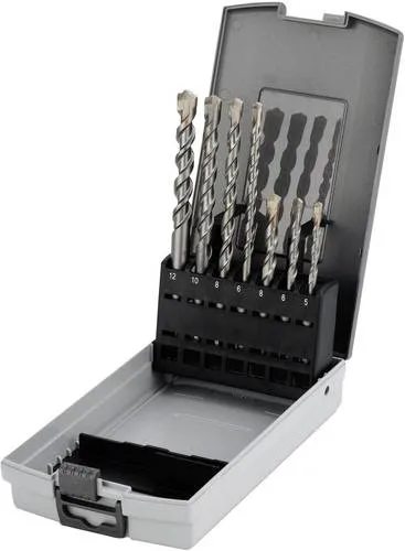 Cimco 201395 Hartmetall Hammerbohrer-Set 7-teilig - Zubehör für Elektrowerkzeug: Hochwertige Hartmetallbohrer in stabiler Kassette, ideal für präzises Bohren in Beton und Mauerwerk.
