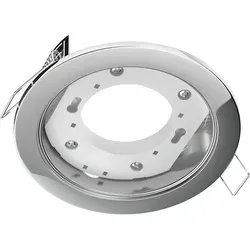 ledscom.de Deckeneinbauleuchte ZOBE, chrom glänzend, rund, 107mm Ø, 1x GX53 max. 25W