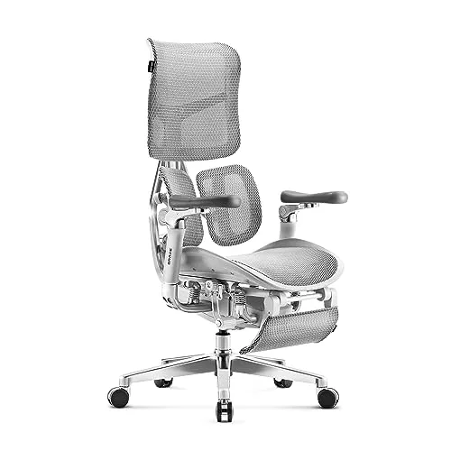 Diablo Brave V-Kinetic Bürostuhl - Ergonomischer Chefsessel mit Fußstütze und 5D Armlehnen für optimalen Sitzkomfort, belastbar bis 120 kg – ideal für gesundes Arbeiten im Büro.