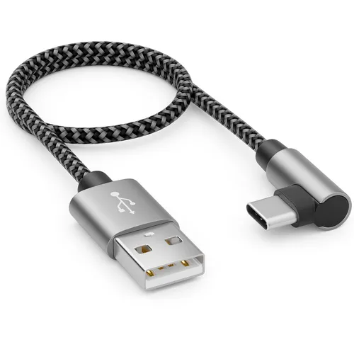 0,3m USB C Kabel 3A Ladekabel 90° Gewinkelt Datenkabel Handy Smartphone Tablet