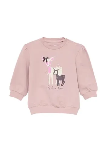 s.Oliver Kuscheliges Sweatshirt mit Glitzer-Art-Print zartrosa 68