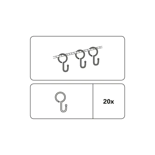 Gardinen- & Vorhangringe Schwarz von GARDINIA