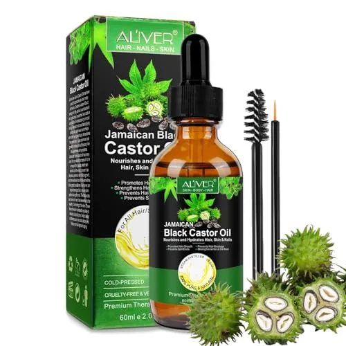 P-Beauty Rizinusöl Castor Öl 60ml, Haaröl - kaltgepresst, Bio & Vegan - Perfekt für Haut, Haare, Bart, Wimpern, Nägel - trockenes, strapaziertes, brüchiges Haar - Haarwachstum, Haarpflege & Hautpflege