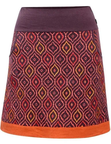 Vishes A-Linien-Rock Rock 70er 80er Jahre Retro Muster Druck Taschen Boho, Elfen, Hippie Style