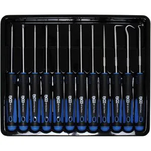 BGS-technic Schraubendreher 8833, Set, 12-teilig, Feinmechanik, Schlitz, Kreuz, Torx, Haken