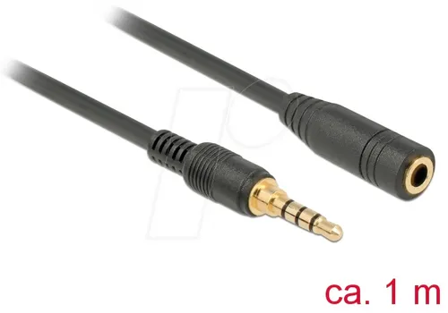 DELOCK 85629 - Kabel Klinke, Verlängerung 3,5 mm, 1,0 m