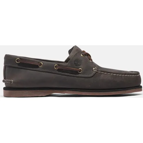 Timberland Noreen Bootsschuhe für Herren - Dunkelgraues Leder (41 W) - Herren-Halbschuhe mit handgenähtem Design, hochwertigem Leder und ortholite Einlegesohlen für maximalen Komfort und Traktion.