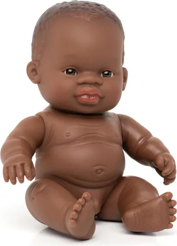 Miniland Babypuppe Afrikanisch 21cm Lernspielzeug Puppe Vinyl