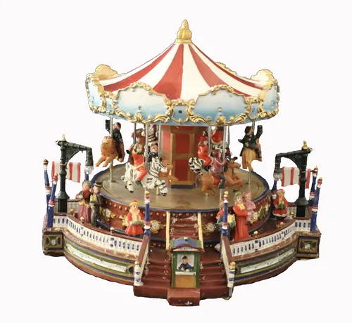 Weihnachtliches Karussell mit Licht und Musik
