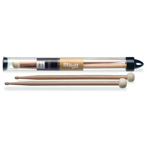 STAGG 5A Combo-Tip Drumsticks Hickory and Felt Tip