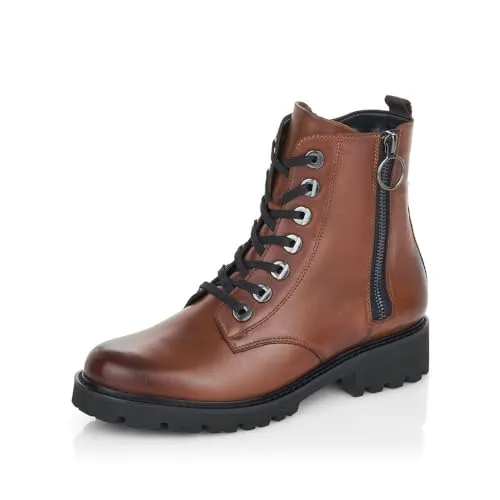 Remonte Damen D8671 Mode-Stiefel, Braun (chestnut/22), 40 EU - Wanderschuhe mit ultraleichter EVA-Profilsohle, aus echtem Leder und optimaler Passform dank Reißverschluss und Schnürung – ideal für Komfort und Style.