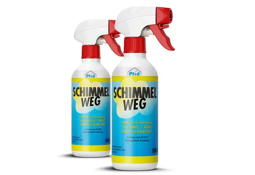 Anti-Schimmelspray 1L - Effektiver Schimmelentferner für 30m² - Flüssigreiniger zur effektiven Schimmelbekämpfung, chlorhaltig und ideal für verschiedene Oberflächen wie Fliesen, Holz und Stein.