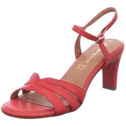 Tamaris Sandalette Damen mit Stilettoabsatz in Rot, EU 38 - Wanderschuhe mit TOUCH-IT Funktion für optimalen Tragekomfort und ein weiches Fußbett. Eleganter Stilettoabsatz verleiht jedem Outfit Glamour und Selbstbewusstsein!