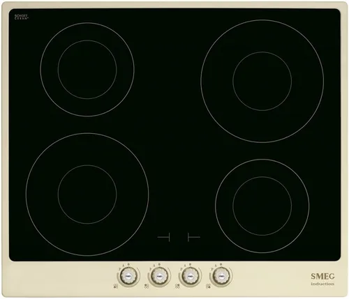 SMEG Nostalgie Inductionskochfeld Cortina SI764POM - Elegantes 4-Zonen Induktionskochfeld im nostalgischen Cortina Design aus Italien. Mit 7400 W Leistung und glaskeramischer Oberfläche für schnelles und energieeffizientes Kochen.