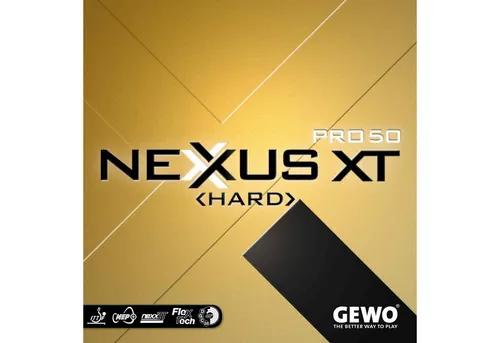 Gewo Tischtennisschläger Belag Nexxus XT Pro 50 Hard, Tischtennisbelag