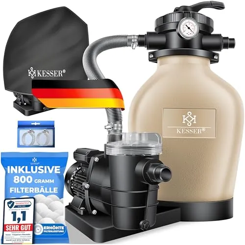KESSER Sandfilteranlage mit Pumpe und 800g Filterbällen