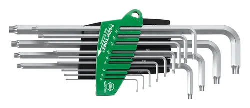 Wiha Winkelschraubendreher-Satz 13tlg. T 5-T45 - 39104 - Winkelschraubendreher-Set mit 13 Teilen, präzise gefertigt für optimalen Halt und Zugriff auf schwer erreichbare Schrauben.