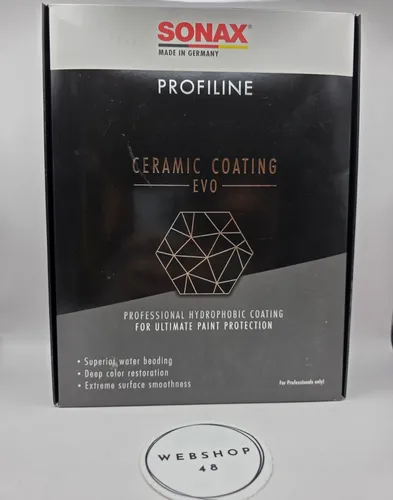 Sonax Lackversiegelung Set Ceramic Coating CC Evo, 8-teilig - Autopflege & Motorradpflege, schützt bis zu 3 Jahre vor Umwelteinflüssen und sorgt für einen hochglänzenden, selbstreinigenden Lack mit verbesserter Hydrophobie.