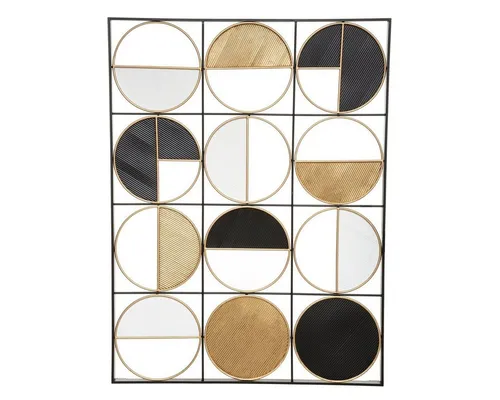 Atmosphera Geometrische Wanddekoration aus Metall – 76 x 101 cm - Stilvolles Deko-Objekt aus Metall, ideal für moderne Wohnräume. Verleiht jedem Raum eine besondere Note und schafft eine ansprechende Atmosphäre.