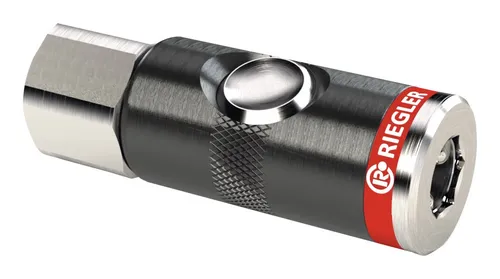 Riegler Sicherheitskupplung mit Druckknopf drehbar, NW 7,4 mm IG G1/4