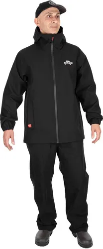 Fox Rage RageWear Regenanzug Herren (Latzhose & Jacke) Schwarz, Größe M